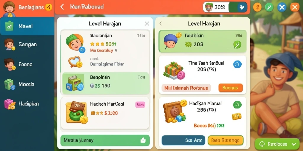 Screenshot fitur bonus yang menarik.
