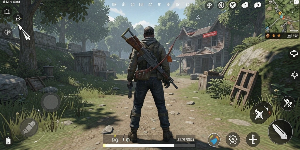 Screenshot aksi seru di level yang menantang.